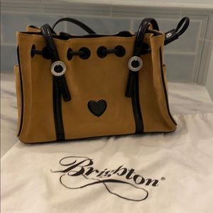 Brighton suede/black fall bag